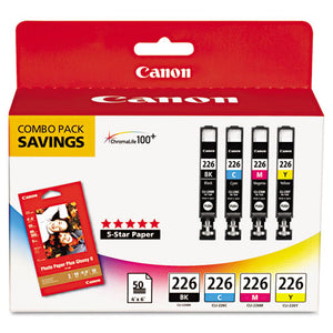 Canon® wholesale. 4546b007 (cli-226) Chromalife100+ Ink-paper Combo, Black-cyan-magenta-yellow. HSD Wholesale: Janitorial Supplies, Breakroom Supplies, Office Supplies.