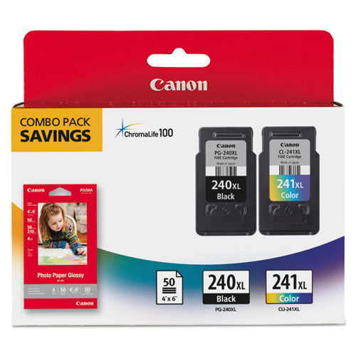Canon® wholesale. 5206b005 (pg-240xl; Cl-241xl) High-yield Ink-paper Combo, Black-tri-color. HSD Wholesale: Janitorial Supplies, Breakroom Supplies, Office Supplies.