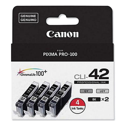 Canon® wholesale. CANON 6384b008 (cli-42) Chromalife100+ Ink, Black-gray-light Gray, 4-pack. HSD Wholesale: Janitorial Supplies, Breakroom Supplies, Office Supplies.