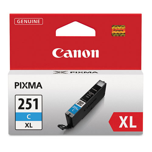 Canon® wholesale. CANON 6449b001 (cli-251xl) Chromalife100+ High-yield Ink, 695 Page-yield, Cyan. HSD Wholesale: Janitorial Supplies, Breakroom Supplies, Office Supplies.