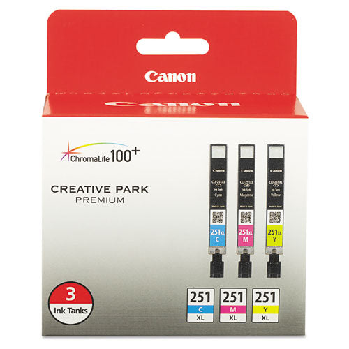Canon® wholesale. CANON 6449b009 (cli-251xl) Chromalife100+ High-yield Ink, 695 Page-yield, Cyan-magenta-yellow. HSD Wholesale: Janitorial Supplies, Breakroom Supplies, Office Supplies.