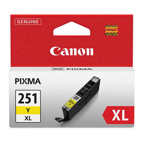 Canon® wholesale. CANON 6451b001 (cli-251xl) Chromalife100+ High-yield Ink, 695 Page-yield, Yellow. HSD Wholesale: Janitorial Supplies, Breakroom Supplies, Office Supplies.