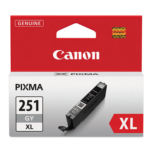 Canon® wholesale. CANON 6452b001 (cli-251xl) Chromalife100+ High-yield Ink, 3,350 Page-yield, Gray. HSD Wholesale: Janitorial Supplies, Breakroom Supplies, Office Supplies.