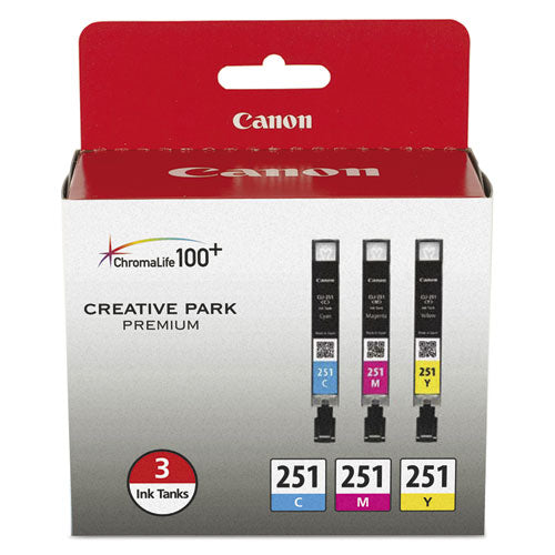 Canon® wholesale. CANON 6514b009 (cli-251) Chromalife100+ Ink, Cyan-magenta-yellow. HSD Wholesale: Janitorial Supplies, Breakroom Supplies, Office Supplies.