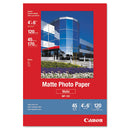 Canon® wholesale. CANON Matte Photo Paper, 4 X 6, Matte White, 120-pack. HSD Wholesale: Janitorial Supplies, Breakroom Supplies, Office Supplies.