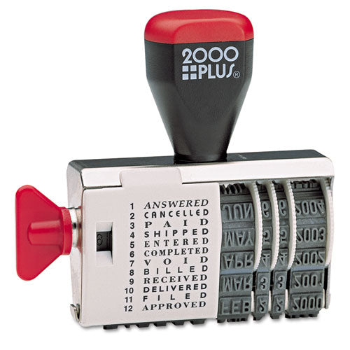 COSCO 2000PLUS® wholesale. Dial-n-stamp, 12 Phrases, 1 1-2 X 1-8. HSD Wholesale: Janitorial Supplies, Breakroom Supplies, Office Supplies.