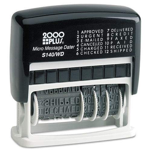 COSCO 2000PLUS® wholesale. Micro Message Dater, Self-inking. HSD Wholesale: Janitorial Supplies, Breakroom Supplies, Office Supplies.