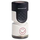 ACCUSTAMP® wholesale. Pre-inked Round Stamp, Smiley, 5-8" Dia., Red. HSD Wholesale: Janitorial Supplies, Breakroom Supplies, Office Supplies.