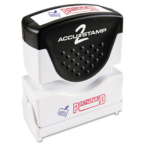 ACCUSTAMP2® wholesale. Pre-inked Shutter Stamp, Red-blue, Posted, 1 5-8 X 1-2. HSD Wholesale: Janitorial Supplies, Breakroom Supplies, Office Supplies.