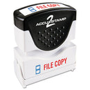 ACCUSTAMP2® wholesale. Pre-inked Shutter Stamp, Red-blue, File Copy, 1 5-8 X 1-2. HSD Wholesale: Janitorial Supplies, Breakroom Supplies, Office Supplies.