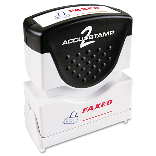 ACCUSTAMP2® wholesale. Pre-inked Shutter Stamp, Red-blue, Faxed, 1 5-8 X 1-2. HSD Wholesale: Janitorial Supplies, Breakroom Supplies, Office Supplies.
