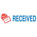 ACCUSTAMP2® wholesale. Pre-inked Shutter Stamp, Red-blue, Received, 1 5-8 X 1-2. HSD Wholesale: Janitorial Supplies, Breakroom Supplies, Office Supplies.