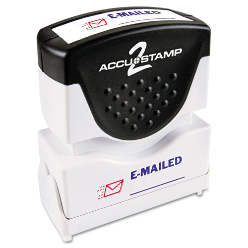 ACCUSTAMP2® wholesale. Pre-inked Shutter Stamp, Red-blue, Emailed, 1 5-8 X 1-2. HSD Wholesale: Janitorial Supplies, Breakroom Supplies, Office Supplies.