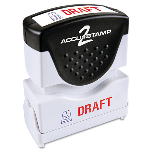 ACCUSTAMP2® wholesale. Pre-inked Shutter Stamp, Red-blue, Draft, 1 5-8 X 1-2. HSD Wholesale: Janitorial Supplies, Breakroom Supplies, Office Supplies.