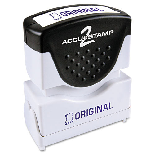 ACCUSTAMP2® wholesale. Pre-inked Shutter Stamp, Blue, Original, 1 5-8 X 1-2. HSD Wholesale: Janitorial Supplies, Breakroom Supplies, Office Supplies.