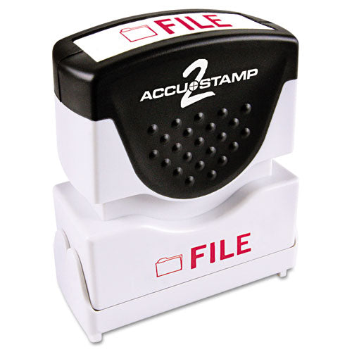 ACCUSTAMP2® wholesale. Pre-inked Shutter Stamp, Red, File, 5-8 X 1-2. HSD Wholesale: Janitorial Supplies, Breakroom Supplies, Office Supplies.