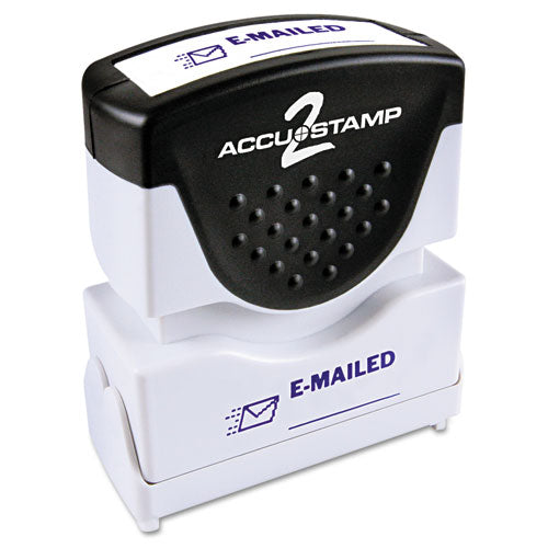 ACCUSTAMP2® wholesale. Pre-inked Shutter Stamp, Blue, Emailed, 1 5-8 X 1-2. HSD Wholesale: Janitorial Supplies, Breakroom Supplies, Office Supplies.