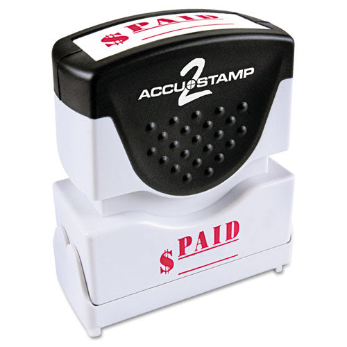 ACCUSTAMP2® wholesale. Pre-inked Shutter Stamp, Red, Paid, 1 5-8 X 1-2. HSD Wholesale: Janitorial Supplies, Breakroom Supplies, Office Supplies.