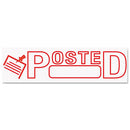 ACCUSTAMP2® wholesale. Pre-inked Shutter Stamp, Red, Posted, 1 5-8 X 1-2. HSD Wholesale: Janitorial Supplies, Breakroom Supplies, Office Supplies.