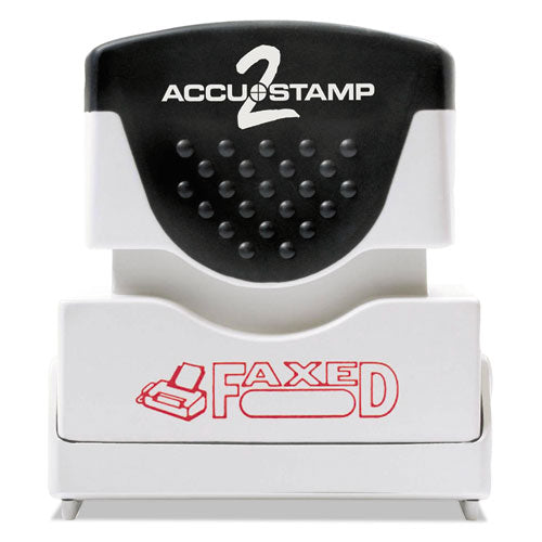 ACCUSTAMP2® wholesale. Pre-inked Shutter Stamp, Red, Faxed, 1 5-8 X 1-2. HSD Wholesale: Janitorial Supplies, Breakroom Supplies, Office Supplies.
