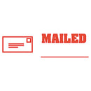 ACCUSTAMP2® wholesale. Pre-inked Shutter Stamp, Red, Mailed, 1 5-8 X 1-2. HSD Wholesale: Janitorial Supplies, Breakroom Supplies, Office Supplies.