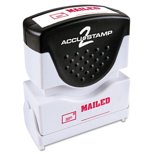ACCUSTAMP2® wholesale. Pre-inked Shutter Stamp, Red, Mailed, 1 5-8 X 1-2. HSD Wholesale: Janitorial Supplies, Breakroom Supplies, Office Supplies.