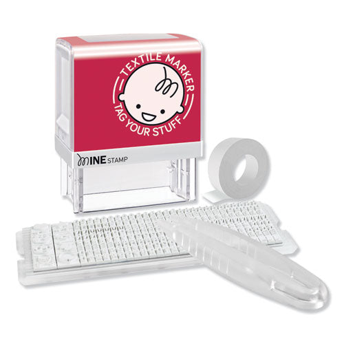 COSCO wholesale. Mine Textile Stamp, 1 1-2" X 1 1-2", Black. HSD Wholesale: Janitorial Supplies, Breakroom Supplies, Office Supplies.