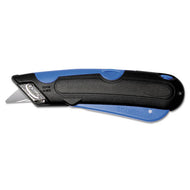 COSCO wholesale. Easycut Cutter Knife W-self-retracting Safety-tipped Blade, Black-blue. HSD Wholesale: Janitorial Supplies, Breakroom Supplies, Office Supplies.