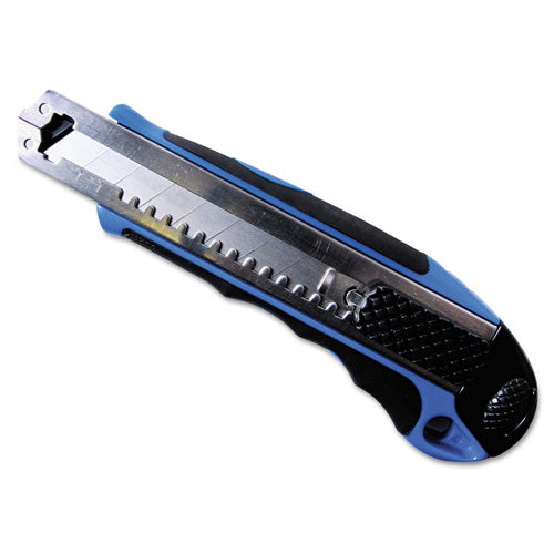 COSCO wholesale. Heavy-duty Snap Blade Utility Knife, Four 8-point Blades, Retractable, Blue. HSD Wholesale: Janitorial Supplies, Breakroom Supplies, Office Supplies.