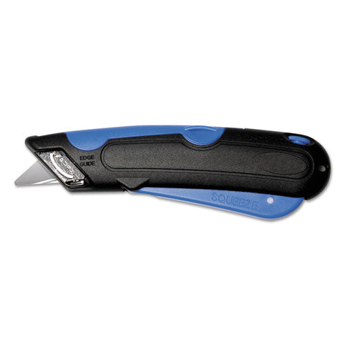 COSCO wholesale. Easycut Self-retracting Cutter With Safety-tip Blade And Holster, Black-blue. HSD Wholesale: Janitorial Supplies, Breakroom Supplies, Office Supplies.