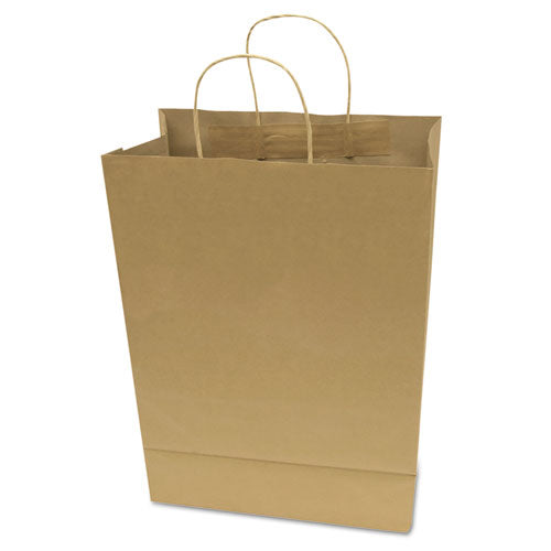COSCO wholesale. Premium Shopping Bag, 10"  X 4.5" X 13", Brown Kraft, 50-box. HSD Wholesale: Janitorial Supplies, Breakroom Supplies, Office Supplies.