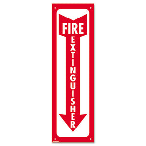 COSCO wholesale. Glow-in-the-dark Safety Sign, Fire Extinguisher, 4 X 13, Red. HSD Wholesale: Janitorial Supplies, Breakroom Supplies, Office Supplies.