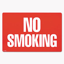 Load image into Gallery viewer, COSCO wholesale. Two-sided Signs, No Smoking-no Fumar, 8 X 12, Red. HSD Wholesale: Janitorial Supplies, Breakroom Supplies, Office Supplies.