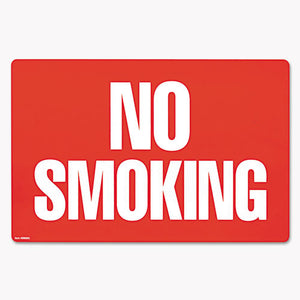 COSCO wholesale. Two-sided Signs, No Smoking-no Fumar, 8 X 12, Red. HSD Wholesale: Janitorial Supplies, Breakroom Supplies, Office Supplies.