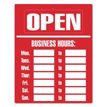 Load image into Gallery viewer, COSCO wholesale. Business Hours Sign Kit, 15 X 19, Red. HSD Wholesale: Janitorial Supplies, Breakroom Supplies, Office Supplies.