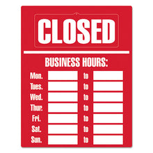 Load image into Gallery viewer, COSCO wholesale. Business Hours Sign Kit, 15 X 19, Red. HSD Wholesale: Janitorial Supplies, Breakroom Supplies, Office Supplies.