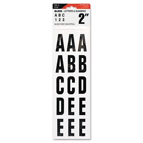 COSCO wholesale. Letters, Numbers And Symbols, Adhesive, 2", Black, 84 Characters. HSD Wholesale: Janitorial Supplies, Breakroom Supplies, Office Supplies.