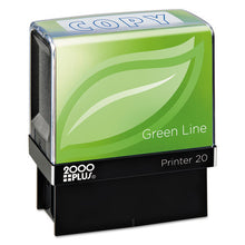 Load image into Gallery viewer, COSCO 2000PLUS® wholesale. Green Line Message Stamp, Copy, 1 1-2 X 9-16, Blue. HSD Wholesale: Janitorial Supplies, Breakroom Supplies, Office Supplies.