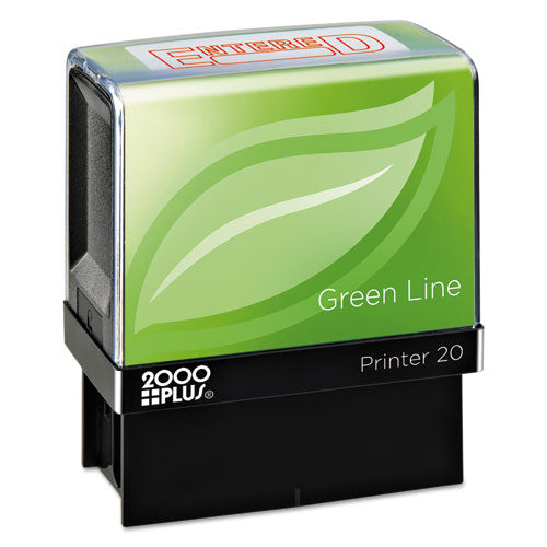 COSCO 2000PLUS® wholesale. Green Line Message Stamp, Entered, 1 1-2 X 9-16, Red. HSD Wholesale: Janitorial Supplies, Breakroom Supplies, Office Supplies.