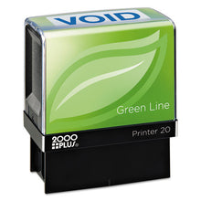 Load image into Gallery viewer, COSCO 2000PLUS® wholesale. Green Line Message Stamp, Void, 1 1-2 X 9-16, Blue. HSD Wholesale: Janitorial Supplies, Breakroom Supplies, Office Supplies.