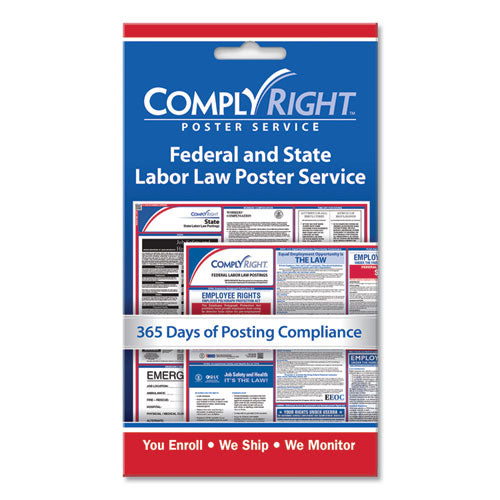 ComplyRight® wholesale. Labor Law Poster Service, "state-federal Labor Law", 4w X 7h. HSD Wholesale: Janitorial Supplies, Breakroom Supplies, Office Supplies.