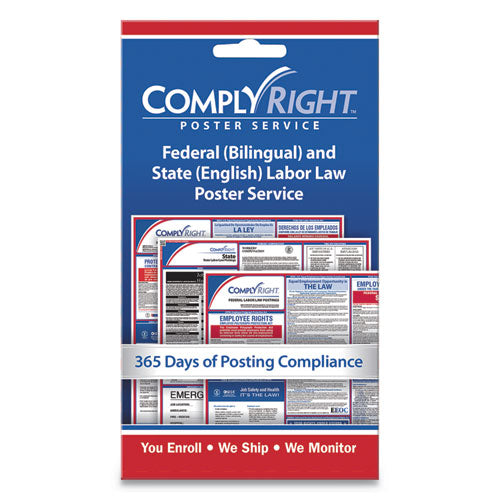 ComplyRight® wholesale. Labor Law Poster Service, "state Labor Law", 4w X 7h. HSD Wholesale: Janitorial Supplies, Breakroom Supplies, Office Supplies.