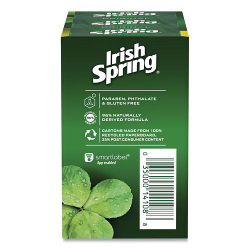 Irish Spring® wholesale. Bar Soap, Clean Fresh Scent, 3.75 Oz, 3 Bars-pack, 18 Packs-carton. HSD Wholesale: Janitorial Supplies, Breakroom Supplies, Office Supplies.
