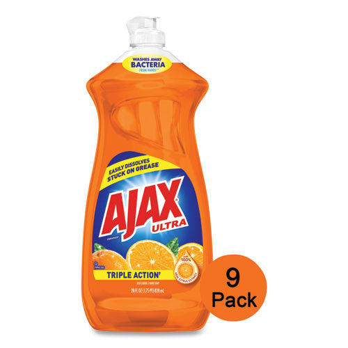 Ajax® wholesale. Dish Detergent, Liquid, Orange Scent, 28 Oz Bottle, 9-carton. HSD Wholesale: Janitorial Supplies, Breakroom Supplies, Office Supplies.