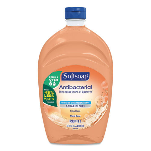 Softsoap® wholesale. Antibacterial Liquid Hand Soap Refills, Fresh, 50 Oz, Orange, 6-carton. HSD Wholesale: Janitorial Supplies, Breakroom Supplies, Office Supplies.