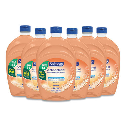 Softsoap® wholesale. Antibacterial Liquid Hand Soap Refills, Fresh, 50 Oz, Orange, 6-carton. HSD Wholesale: Janitorial Supplies, Breakroom Supplies, Office Supplies.