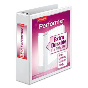 Cardinal® wholesale. Performer Clearvue Slant-d Ring Binder, 3 Rings, 2" Capacity, 11 X 8.5, White. HSD Wholesale: Janitorial Supplies, Breakroom Supplies, Office Supplies.