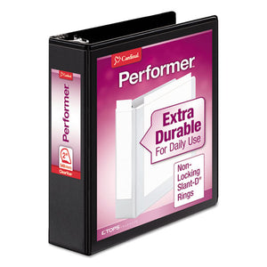 Cardinal® wholesale. Performer Clearvue Slant-d Ring Binder, 3 Rings, 2" Capacity, 11 X 8.5, Black. HSD Wholesale: Janitorial Supplies, Breakroom Supplies, Office Supplies.