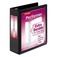 Load image into Gallery viewer, Cardinal® wholesale. Performer Clearvue Slant-d Ring Binder, 3 Rings, 3&quot; Capacity, 11 X 8.5, Black. HSD Wholesale: Janitorial Supplies, Breakroom Supplies, Office Supplies.