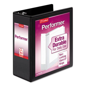 Cardinal® wholesale. Performer Clearvue Slant-d Ring Binder, 3 Rings, 4" Capacity, 11 X 8.5, Black. HSD Wholesale: Janitorial Supplies, Breakroom Supplies, Office Supplies.